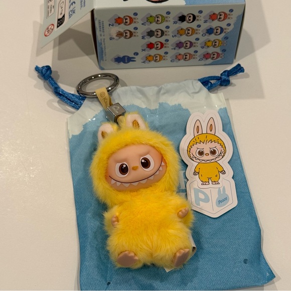 POP MART Other - Pin For Love - “P” Yellow Labubu